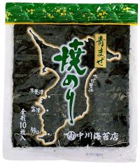 一度食べたら忘れられない江戸前 青まぜの焼海苔 全形10枚入×1帖